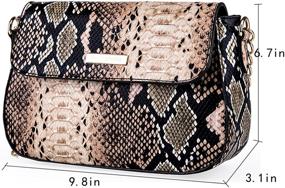 img 3 attached to YAOSEN Women's Handbags & Wallets with Snakeskin Pattern: Shoulder Crossbody Design