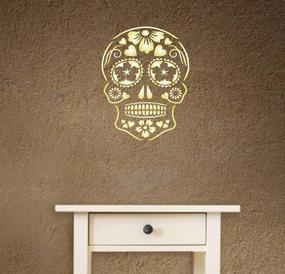 img 1 attached to Day Dead Sugar Skull Stencil Painting, Drawing & Art Supplies