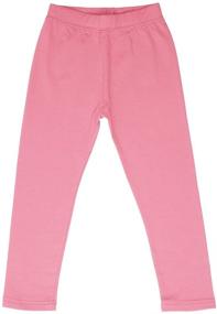 img 1 attached to High5 Kids' Solid Cotton Legging for Girls - Trendy Clothing