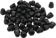 🔩 antrader m6 thread dia acorn cap head dome hex nuts - pack of 50, nickel plated carbon steel, flat black finish logo