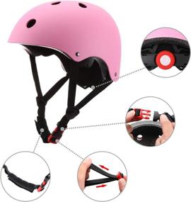 img 1 attached to 🛡️ Adjustable Protective Gear Set for Kids, Including Helmet, Knee Elbow Pads, and Wrist Guards. Suitable for 3-8 Years Toddler Boys and Girls. Ideal for Roller Skating, Skateboarding, Scooter Riding, Cycling, and Biking.
