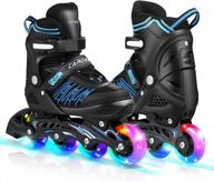 🛼 caroma inline skates: adjustable roller blades with light-up wheels for women, men, girls, boys, kids, youth, and adults logo