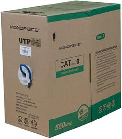 img 3 attached to 🔌 Высокоскоростной чистый медный кабель Cat6 Ethernet на размотку - Жилковый, 550МГц, UTP, CM, 24AWG, 1000 футов, синий - Идеально подходит для сетевых и интернет-подключений