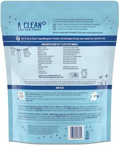 img 3 attached to Seventh Generation Free & Clear Laundry Detergent Packs - 🧺 90 Loads (2 Pouches, 45 Count Each) - Gentle yet Powerful Cleaning