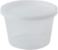 🍽️ nicole home collection clear round deli lid-16 oz. - pack of 10 microwaveable containers with lid, 16 oz, 10 pieces: ultimate storage solution logo