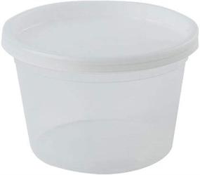 img 1 attached to 🍽️ Nicole Home Collection Clear Round Deli Lid-16 oz. - Pack of 10 Microwaveable Containers with Lid, 16 oz, 10 Pieces: Ultimate Storage Solution