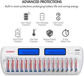 img 1 attached to 🔋 Optimized Tenergy TN438 16 Bay Battery Charger for AAA and AA Rechargeable Batteries with AC Wall Adapter and Car Adapter - NiMH/NiCd Rechargeable Batteries Charger