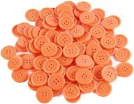 🧵 tailinb orange colored 1 inch resin sewing buttons - pack of 100, ideal for diy crafts and children's manual button painting logo