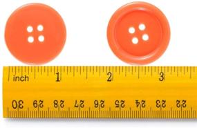 img 3 attached to 🧵 TAILINB Orange Colored 1 Inch Resin Sewing Buttons - Pack of 100, Ideal for DIY Crafts and Children's Manual Button Painting