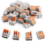 🔌 besuntek wire connector terminal block pct-213: compact, push butt joint cable connector, 50 pack logo