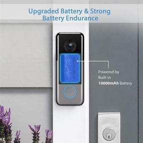 img 1 attached to 🚪 【2021 Enhanced】 Wi-Fi Video Doorbell Camera, Ctronics 2K HD Rechargeable Battery Powered Wireless Doorbell with Wireless Chime, Human Detection, Night Vision, 2-Way Audio Cloud &amp; SD Storage IP66