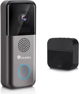 🚪 【2021 enhanced】 wi-fi video doorbell camera, ctronics 2k hd rechargeable battery powered wireless doorbell with wireless chime, human detection, night vision, 2-way audio cloud &amp; sd storage ip66 logo