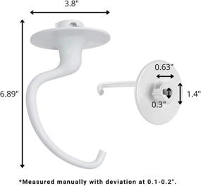 img 2 attached to 🔧 Coated K5ADH Dough Hook - Compatible with Kitchen Aid K5 K5A K5SS KP50P KSM5 Mixers, Works with 5 qt Bowl