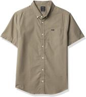 👕 rvca stretch sleeve button-up men's shirt for enhanced comfort and style logo