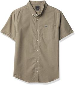 img 4 attached to 👕 RVCA Stretch Sleeve Button-Up Men's Shirt for Enhanced Comfort and Style