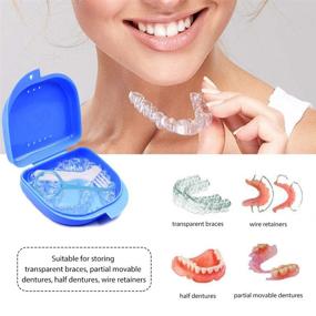 img 1 attached to AMHDV Orthodontic Retainer Case (3pcs) - Vent Holes, Cute Mouthguard Container for Dental Aligners - with Aligner Removal Tool and Brush - 01 Flower Design