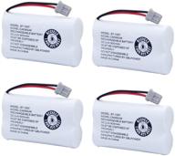 🔋 4 pack of rechargeable phone batteries: bt1007, bt-1007, bbty0651101 - compatible with uniden bt904, bt-904, bt1015, bbty0460001, bbty0510001, bbty0624001, bbty0700001 & panasonic hhr-p506, hhr-p506a cordless phones logo