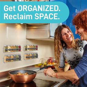 img 3 attached to 🌶️ Optimal Spice Organization with Ultimate Hostess Wall Mount Spice Rack - Ideal for Cabinet, Pantry, and Compact Kitchens - Space-Saving Hanging Spice Organizer - Wall Spice Rack, Screw or Adhesive - 4-Tier, Accommodates 24 Jars