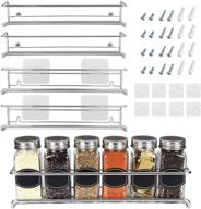 🌶️ optimal spice organization with ultimate hostess wall mount spice rack - ideal for cabinet, pantry, and compact kitchens - space-saving hanging spice organizer - wall spice rack, screw or adhesive - 4-tier, accommodates 24 jars logo