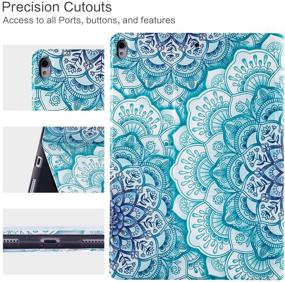 img 2 attached to 🌸 Vimorco Folio Premium Leather Case Cover for 3rd Generation iPad Air 10.5 Inch 2019 / 2017 iPad Pro 10.5 - Ultra Slim Lightweight Stand Case with Auto Wake/Sleep, Blue Flowers Design