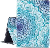 🌸 vimorco folio premium leather case cover for 3rd generation ipad air 10.5 inch 2019 / 2017 ipad pro 10.5 - ultra slim lightweight stand case with auto wake/sleep, blue flowers design logo