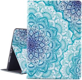 img 4 attached to 🌸 Vimorco Folio Premium Leather Case Cover for 3rd Generation iPad Air 10.5 Inch 2019 / 2017 iPad Pro 10.5 - Ultra Slim Lightweight Stand Case with Auto Wake/Sleep, Blue Flowers Design