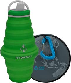 img 3 attached to 🌲 HYDAWAY Hydration Travel Pack: 25oz Collapsible Water Bottle with Spout Lid + Compact Travel Case - Timber Edition