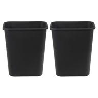 efficient office waste solution: amazoncommercial 7 gallon commercial office wastebasket, black, 2-pack logo