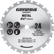 🔪 genesis gamcsb471: high-performance 4 3/4" metal-cutting circular saw blade - 24 teeth, precision cutting tool logo