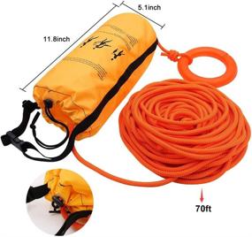 img 3 attached to 🚣 Zixar Water Rescue Throw Bag - 70/98 ft Rope, 3/10" Tensile Strength Rated 1844lbs - Kayaking, Rafting, Safety Equipment for Raft & Boat