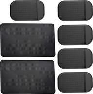 🕶️ ackllr 7-pack car dashboard anti-slip mat - heat resistant sticky non-slip ripple gel latex dash grip pad for cell phone sunglasses keys coins in 2 convenient sizes (black) logo