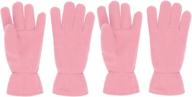 🧤 2-pack warm fleece gloves for kids, ideal for boys or girls during winter logo