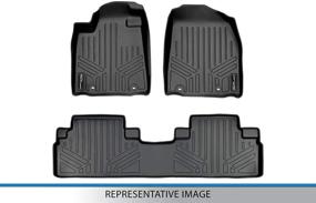 img 3 attached to SMARTLINER Custom Fit Floor Mats 2 Row Liner Set Black - 2015-2016 Ford Explorer - No 2nd Row Center Console