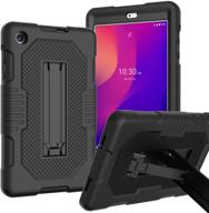 📱 protective jsusou silicone case for alcatel joy tab 2 8 inch 2020 (model: 9032z) – drop proof with kickstand, ideal for kids – black logo