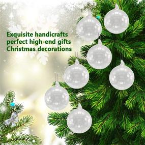 img 2 attached to 🎄 Unforgettable Festive Charm: DRMHT Kaowod 3.15-Inch Classic Christmas Wedding Party Decorated Clear Glass Ball Ornament Set (12-Piece)