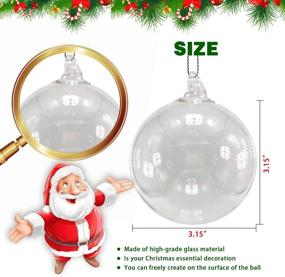 img 3 attached to 🎄 Unforgettable Festive Charm: DRMHT Kaowod 3.15-Inch Classic Christmas Wedding Party Decorated Clear Glass Ball Ornament Set (12-Piece)