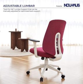 img 2 attached to 🪑 Elevate Your Workstation with the NOUHAUS Palette Ergonomic Office Chair - Burgundy