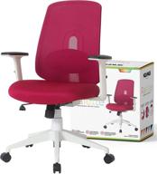 🪑 elevate your workstation with the nouhaus palette ergonomic office chair - burgundy logo