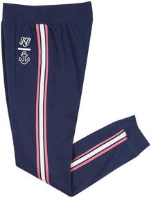 img 1 attached to 👖 Nautica Girls' Super Soft Fleece Pant: Stylish Comfort with Metallic Rope Tie