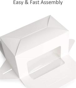 img 1 attached to 🧁 YoTruth White Cupcake Box with 2 Holders (50 Packs), 6.2 x 3.5 x 3.5 inch, Cupcake Carrier with Insert and Display Window Goodies Favor Candy Treat Boxs Muffin Carry Container