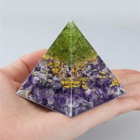 img 2 attached to 🔮 Enhance Your Spiritual Journey: Rockcloud Tree of Life Orgone Pyramid with Amethyst Crystal Stone Energy Generator for Yoga, Reiki, and Meditation