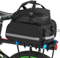 🚲 25l lixada bike rear bag - expandable waterproof bicycle pannier bag with rain cover, bike carrier trunk bag for mtb bike rack and saddle bag logo