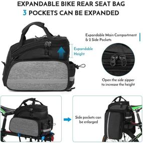 img 2 attached to 🚲 25L Lixada Bike Rear Bag - Expandable Waterproof Bicycle Pannier Bag with Rain Cover, Bike Carrier Trunk Bag for MTB Bike Rack and Saddle Bag