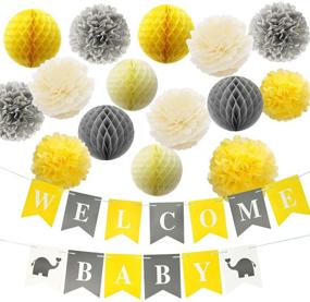 img 3 attached to Furuix Elephant Decorations Nursery Honeycomb