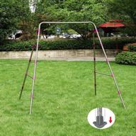 👶 stainless steel toddler swing stand for outdoor and indoor use – detachable a-frame baby swing frame with ground stakes, holds up to 200lbs (frame only) логотип