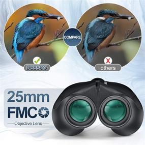 img 1 attached to 🔭 Deesoo 12x25 Compact Binoculars: Clear Weak Light Vision for Bird Watching, Hunting, Hiking, Concerts & Wildlife