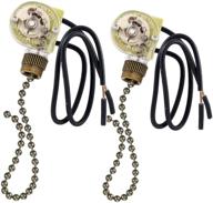 zing ear ze-109 ceiling fan pull chain 🔧 switch - 3 speed - bronze - 2 pack logo