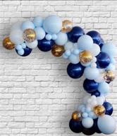 🎈 150-piece navy blue balloon garland kit for boy's first birthday, baby shower, wedding - includes navy blue confetti balloons and arch логотип