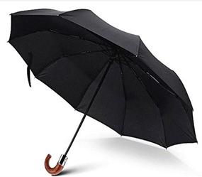 img 4 attached to ☂️ Ultimate Business Essential: Wind Resistant Automatic Black Umbrella
