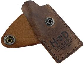 img 2 attached to Handmade Rustic Leather Lighter Protective Case in Bourbon Brown - Hide & Drink